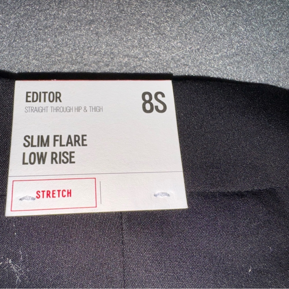 Express EDITOR Black Slim Flare Pants 8S NWT